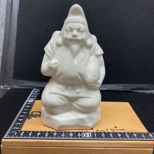 京焼き　森野嘉光作　白磁恵比須置物共箱