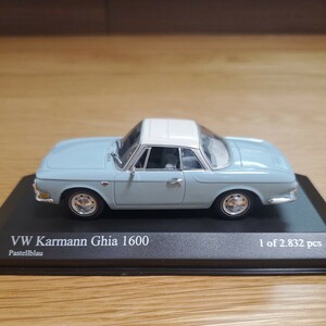 1/43 MINICHAMPS ミニチャンプス ミニカー/VW Karmann Ghia 1600 1966 Pastellblau/フォルクスワーゲン カルマンギア ライトブルー