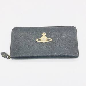 【保管品】Vivienne Westwood ヴィヴィアン ウエストウッド 長財布 ロング ウォレット ブラック / ot-0702-sw