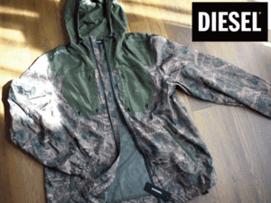 A144《未使用品》DIESEL ディーゼル【メンズL】ナイロンジャケット アウター REAL TREE 迷彩柄 カジュアル スノボー USモデル