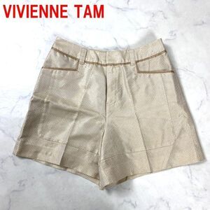 A358 ヴィヴィアンタム ショートパンツ ハーフパンツ 綿 ベージュ VIVIENNE TAM 裏地あり コットン ０