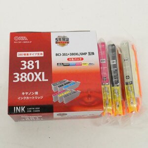 未使用 OHM キャノン用 インクカートリッジ 互換 381 380XL BCI-381+380XL/6MP 6色パック + 単品3個 まとめ売り