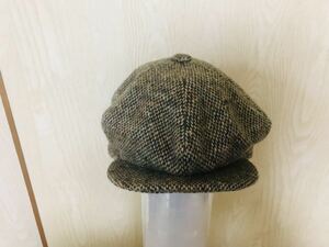 ☆美品☆Jonathan Richard/Irish tweed/キャスケット/USサイズM/ウール/ライトブラウン系/メンズ MADE IN IRELAND