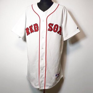 レッドソックス マジェスティック USA製 松坂大輔 レプリカユニフォーム 44 ワッペン ベースボールシャツ MAJESTIC BOSTON RED SOX