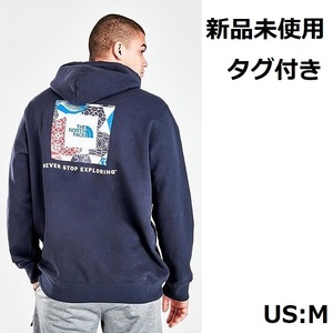 ノースフェイス メンズ パーカー US:M 裏起毛 ネイビー プルオーバー 長袖 The North Face Box NSE Pullover Hoodie Navy