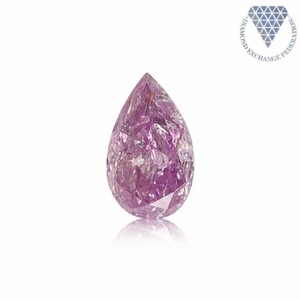 0.44 ct FANCY INTENSE PURPLE PINK PEAR GIA 天然 ダイヤモンド ルース DIAMOND EXCHANGE FEDERATION