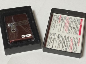 ZIPPER ジッパーデザイン イオンレッド 両面加工 ZIPPO 展示未使用品