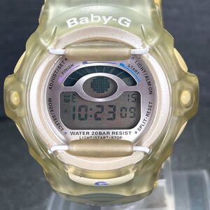 美品 CASIO カシオ Baby-G ベビージー BGR-210 腕時計 デジタル クオーツ 多機能 カレンダー イエロー 新品電池交換済み 動作確認済み