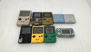 レトロ携帯型ゲーム機 本体 9台まとめ 動作未確認 ジャンク 任天堂 ゲームボーイ BANDAI ワンダースワン GAMEBOY pocket COLOR ADVANCE SP