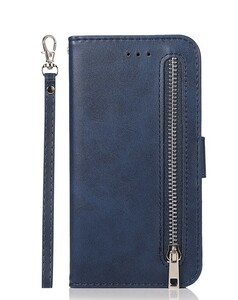 iPhone 13 PRO MAX (6.7インチ) 対応 TTZIPPER 手帳型 ケース ブルー