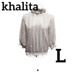 シアーカットソー　ニット　レース　khalita L 即日発送