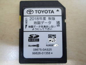 ★★ (中古） トヨタ純正 SDナビ地図データーSDカード NSZT-W64用 2018年★★