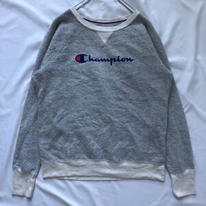 champion ロゴプリント入りスウェット グレー Mサイズ