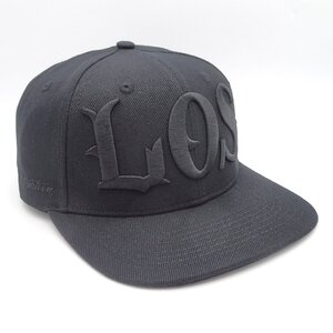 MISTER CARTOON LOS ANGELES LA SNAPBACK CAP HAT BLACK ミスターカートゥーン ロサンゼルス ロス ハット キャップ ブラック 黒 帽子 刺繍