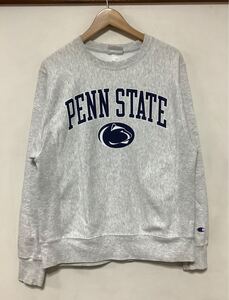 こ1585 Champion c REVERSE WEAVE チャンピオン リバースウィーブ スウェットトレーナー S 霜降りグレー 裏起毛 カレッジ PENN STATE 復刻