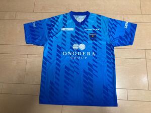 横浜FC応援 ユニフォーム ① Jリーグ サッカー 非売品Tシャツ HAMABLUE #三ツ沢を青にそめよう ONODERA GROUP 送料無料