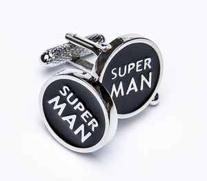 ★何を隠そう私がSUPER MAN・・(^^;)　カフスボタン ONYX-ART LONDON ck1013 SUPER MAN