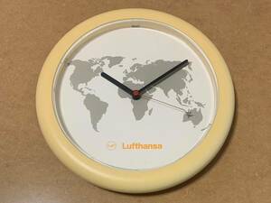 ジャンク Lufthansa ルフトハンザ航空 壁掛け時計 送料無料 アンティーク クロック エアライングッズ マニア コレクター 西ドイツ 激レア