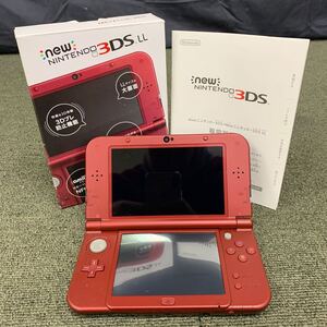 ★【売り切り】任天堂 ニンテンドー new NINTENDO3DSLL Newニンテンドー3DSLL RED-001 メタリックレッド 説明書/箱付属 動作確認済み 