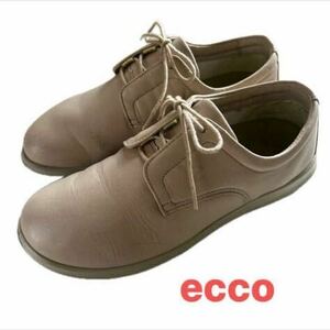 百貨店購入★【ecco】★エコー　レザー　コンフォート　スニーカー　36 23cm ベージュ