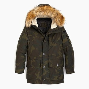 SALE！【新品】サイズ:XL J.CREW ジェイクルー Nordic down parka in camo with eco-friendly PrimaLoft ダウンジャケット DARK CAMO