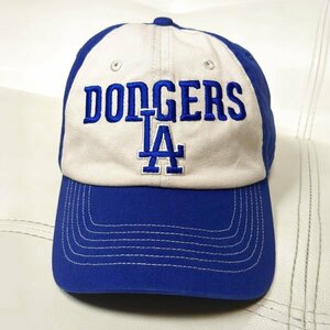 ドジャース キャップ ブルー ベージュ 刺繍ロゴ ツートンカラー Los Angeles Dodgers MLB FAN FAVORITE