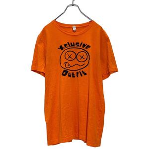 半袖 プリント Tシャツ L オレンジ Xclusive Outfit 古着卸 アメリカ仕入 a503-7280