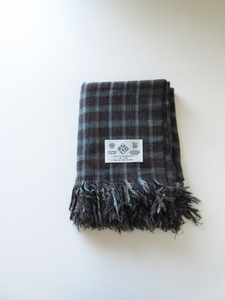 R&D.M.Co- / オールドマンズテーラー WOOL BLANKET C.NAVY×L.BLUE CHECK / ウールブランケット ひざ掛け 肩掛け マフラー