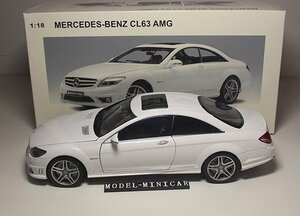 ▲超美品！BENZ 1/18 メルセデスベンツ CL63 AMG 白