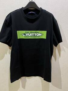 LOUIS VUITTON ルイヴィトン　プリーテッド半袖Tシャツ22SS 春夏新作CRAFTMANSHIP クラフトマンシップ　インサイドアウト黒緑　ブラック　M