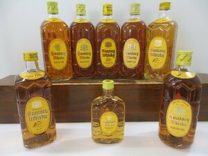 8本セット サントリー ウイスキー 角瓶 SUNTORY WHISKY 180-720ml 40-43% 未開栓 古酒 発送先広島県限定 1円スタート/9-18-2