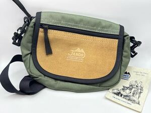 6-17 未使用 希少 JANDD ジャンド Travel Satchel トラベル サッチェル ショルダー バッグ サコッシュ オリーブ グリーン アウトドア ②