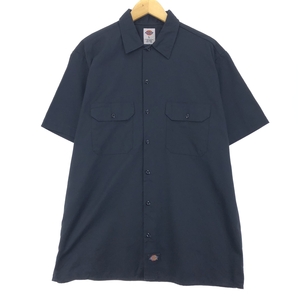 古着 ディッキーズ Dickies 半袖 ワークシャツ メンズL /eaa452589 【SS2409_50%】