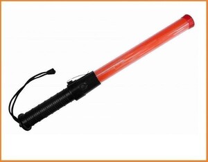 TRAD LED誘導灯 TLY-S 【全長430mm】工事現場 交通整理 災害時 警備 夜間 防滴仕様 超高輝度赤色LED使用 点灯・点滅可能