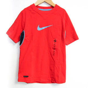 ナイキ 半袖Ｔシャツ トップスドライフィットスポーツウエア未使用品 キッズ 男の子用 130サイズ レッド NIKE