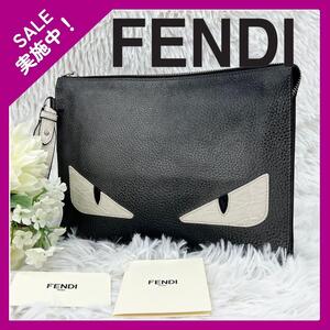 フェンディ FENDI モンスター バグズアイ クラッチバッグ セカンドバッグ