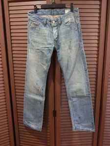 DIESEL/ディーゼル VIKER ハトメ デザイン ダメージ加工 ジーンズ デニム パンツ WASH 008GZ/W28L30 ！