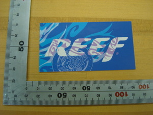 新品 REEF (リーフ)ステッカー（ロゴ＆柄）ホワイト（紙製）（小）