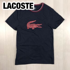 LACOSTE ラコステ 半袖リンガーシャツ S ネイビー ワニ