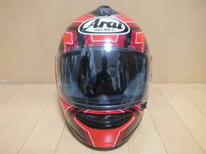 美品 Arai アライ ベクターX プレイス VECTOR-X PLACE 赤/レッド サイズS(55・56cm) フルフェイスヘルメット