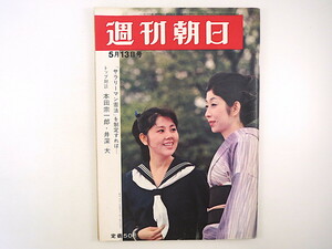 週刊朝日 1966年5月13日号／阿部洋子 長谷川澄子 対談◎本田宗一郎・井深大 池袋駅前 サトウサンペイ 三重 インドネシア経済 少女マンガ