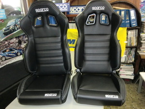 【国内正規品＆メーカー直送】SPARCO JAPAN R100J-SKY リクライングバケットシート 2脚セット 黒／合皮 お取り寄せ品