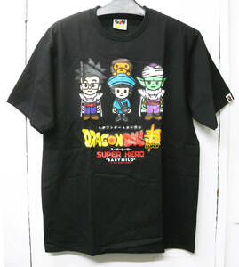 L 送料無料 BAPE × DRAGON BALL SUPER TEE BLACK L BRAND NEW A BATHING APE BABY MILO ドラゴンボール エイプ Tシャツ 未使用 新品 黒