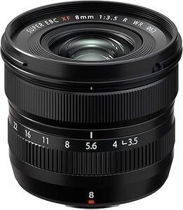 富士フイルム(FUJIFILM) X 交換レンズ フジノン 単焦点 最広角 コンパクト 8mm F3.5 防塵防滴耐低温 絞りリング ブラック F XF8MMF3.5 R WR