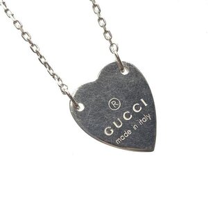 GUCCI グッチ 304632 ネックレス ペンダント アクセサリー ジュエリー シルバー 925 チェーン ハート レディース 管理RY24003299