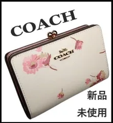 COACH コーチ 新品 ベージュ 折り 財布 レディース ホワイト 系 財布T