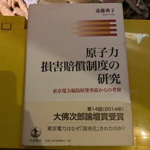 原子力損害賠償制度の研究　東京電力福島原発事故からの考察 遠藤典子／著