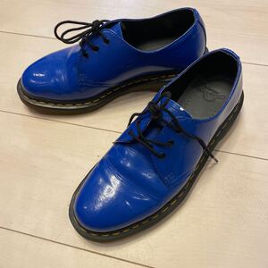 Dr.Martens 3ホール UK5 EU38 希少カラー ブルー コレクション ドクターマーチン　ドレスシューズ USED