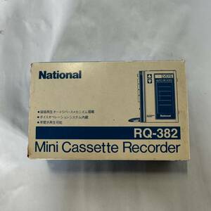 カセットレコード(ナショナル national RQ-382 ミニカセットレコーダー ジャンク)[H119]