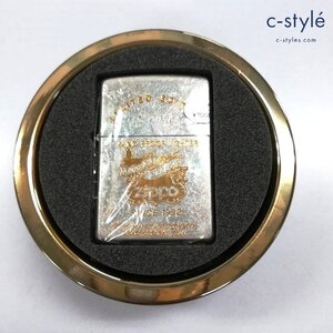 Y605a [未使用品] ZIPPO ジッポー オイルライター AMERICAN CLASSIC 限定 1000個 1996年 シルバー10ミクロン 灰皿セット | Y